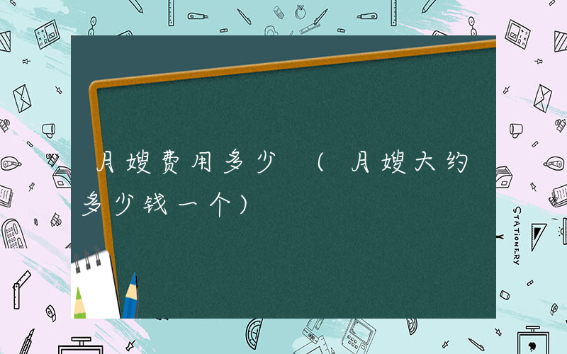 月嫂费用多少 (月嫂大约多少钱一个)